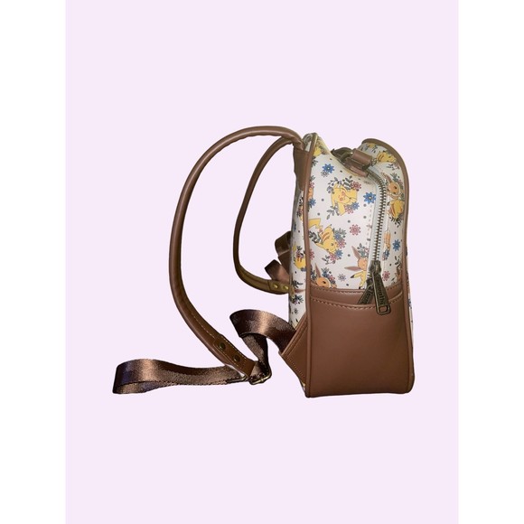 Loungefly Pokémon Pikachu & Eevee Floral Mini Backpack - Picture 2 of 5